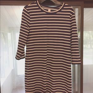 Blue & White Striped Old Navy Dress L